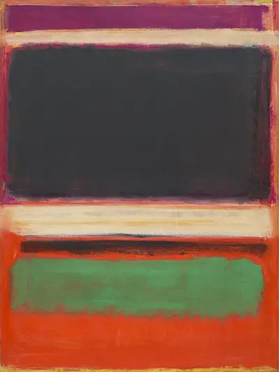 No.3/No.13 (Magenta, Black, Green on Orange) Mark Rothko